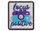 Focus on the Positive Camera Pun Multi-Color Embroidered Iron-On or Hook & Loop Patch Applique